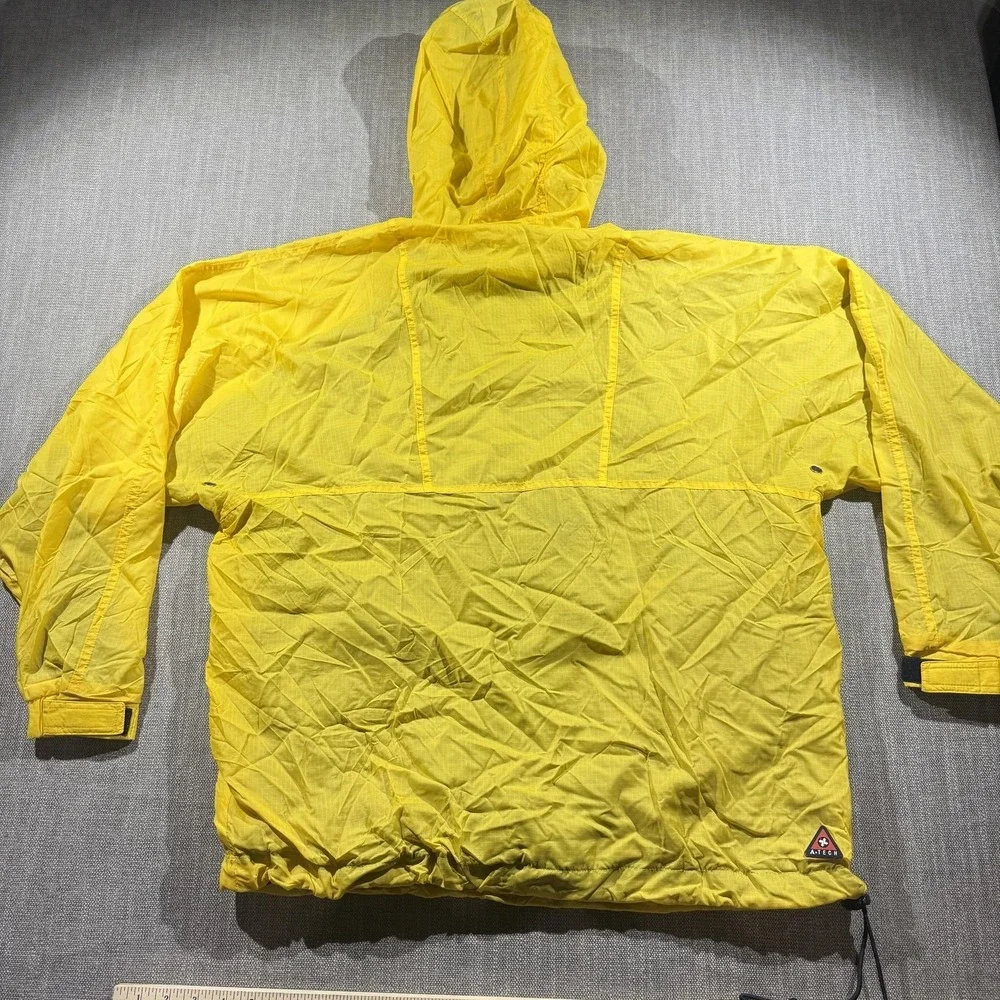 Vintage Abercrombie &‎ Fitch Jacket Mens Medium Yellow Hooded A-Tech Anorak 90s